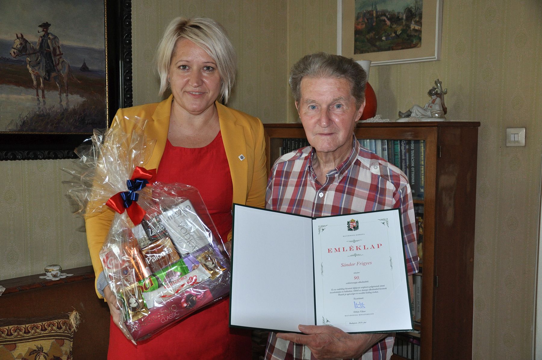 A 90 esztendős Sándor Frigyes tanító úr köszöntése